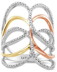 Le Vian - Le Vian 14k Tri-color Gold 0.43 Ct. Tw. Diamond Ring - Lyst