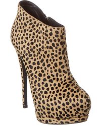 Giuseppe Zanotti - Eva 105 Haircalf Bootie - Lyst