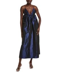 Ganni - Shiny Taffeta Strap Dress - Lyst