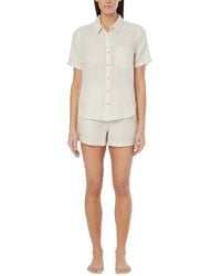 Onia - Air Linen-blend Short Sleeve Shirt - Lyst