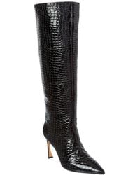 Alexandre Birman - Kyra 85 Patent Croc-Embossed Leather Knee-High Boot - Lyst