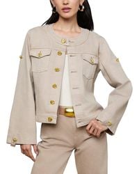 L'Agence - Anouk Collarless Jacket - Lyst
