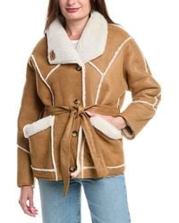 Maje - Leather Coat - Lyst