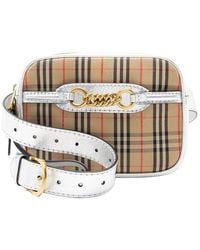 Burberry - Leather Horseferry Check Link Belt Bag (Authentic Pre-Loved) - Lyst