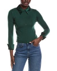 Alice + Olivia - Porla Collared Sweater - Lyst