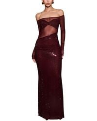 AMINA GLAM - Embellished Maxi Dress - Lyst