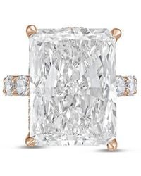 Diana M. Jewels - Diana M. 18K Rose 14.50 Ct. Tw. Lab-Grown Diamond Pave Ring - Lyst