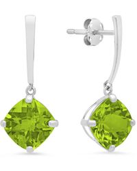 MaxColor - 14k 3.70 Ct. Tw. Peridot Drop Earrings - Lyst