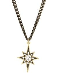 Rachel Reinhardt Jewelry - 18k Filled Cz Starburst Charm Necklace - Lyst