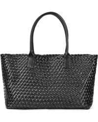Tiffany & Fred Paris - Large Hand-Woven Leather Tote - Lyst