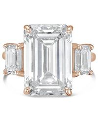 Diana M. Jewels - Diana M. 14K Rose 3.50 Ct. Tw. Lab-Grown Diamond Three-Stone Ring - Lyst