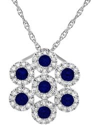 Diana M. Jewels - Fine Jewelry 14k 0.47 Ct. Tw. Diamond & Sapphire Necklace - Lyst