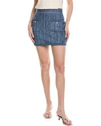 MILLY - Soleil Pinstripe Knit Mini Skirt - Lyst