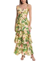 FARM Rio - Fruit Forest Linen-blend Maxi Dress - Lyst