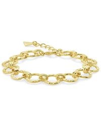 Sterling Forever - 14k Plated Molten Chain Bracelet - Lyst