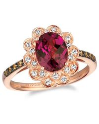 Le Vian - Le Vian 14K Rose 2.19 Ct. Tw. Diamond & Rhodolite Ring - Lyst