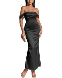 Amanda Royal - Off-The-Shoulder Maxi Dress - Lyst