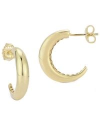 Chloe and Madison - Silver Polished Dome Hoops - Lyst
