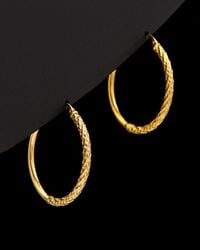 Italian Gold - 14k Diamond-cut Hoops - Lyst