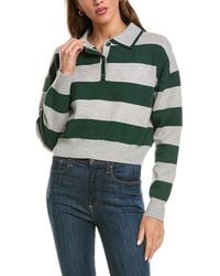 525 America - Double Johnny Collar Rugby Stripe Pullover - Lyst