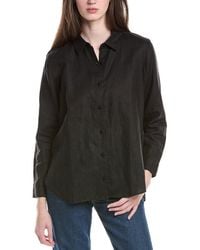 Eileen Fisher - Petite Classic Collar Linen Long Shirt - Lyst