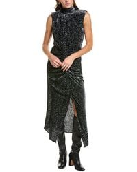 Ramy Brook - Lennon Silk-Blend Velvet Midi Dress - Lyst