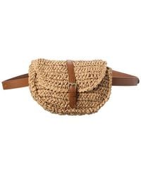 Surell - Accessories Paper Straw Belt Bag - Lyst