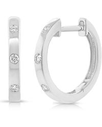 Sabrina Designs - 14k 0.07 Ct. Tw. Diamond Huggie Earrings - Lyst