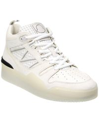 Moncler - Pivot Mid Leather Sneaker - Lyst