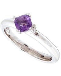 Gemstones - 0.55 Ct. Tw. Diamond & Amethyst Ring - Lyst