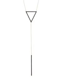 Amorium - 18K Over Cz Triangle Line Necklace - Lyst