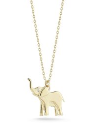 Ember Fine Jewelry - 14k 0.01 Ct. Tw. Diamond Elephant Necklace - Lyst