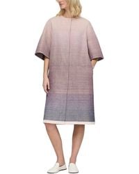 Lafayette 148 New York - Collarless Elbow Sleeve Silk & Wool-Blend Coat - Lyst
