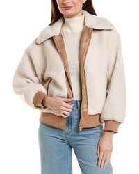 Scotch & Soda - Bova Mixed Media Berber Bomber Jacket - Lyst