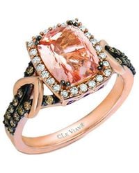 Le Vian - Le Vian Peach Morganite 14k Rose Gold 2.04 Ct. Tw. Diamond & Gemstone Ring - Lyst