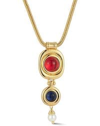 Chloe and Madison - Plated Cz Gem Pendant Necklace - Lyst