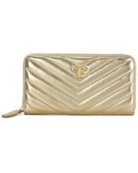 Tiffany & Fred Paris - V-Shape Quilted Leather Wallet - Lyst
