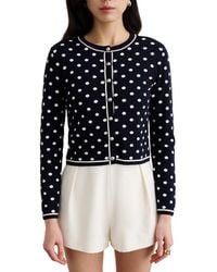 Toccin - Xandra Long Sleeve Silk-Blend Cardigan - Lyst