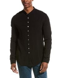 John Varvatos - Multi Button Band Collar Shirt - Lyst