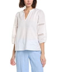 Stella Parker - Constance Linen-Blend Blouse - Lyst