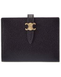 Celine - Bifold Leather Card Holder - Lyst