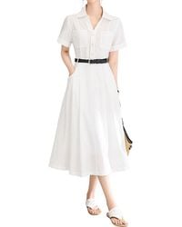WLZD - Linen-Blend Midi Dress - Lyst