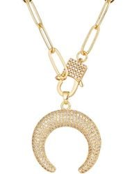 Eye Candy LA - The Luxe Collection Cz Paperclip Pendant Necklace - Lyst