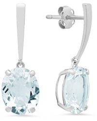 MaxColor - 14k 3.70 Ct. Tw. Aquamarine Drop Earrings - Lyst