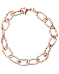 Meshmerise - 18k Vermeil 0.30 Ct. Tw. Diamond Oval Link Bracelet - Lyst