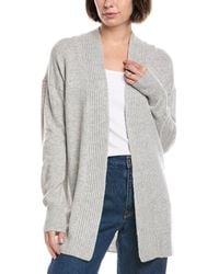 Vince - Rib Placket Wool & Cashmere-Blend Cardigan - Lyst