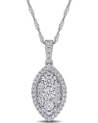 Rina Limor - 10k 0.50 Ct. Tw. Diamond Drop Pendant Necklace - Lyst