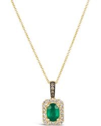 Le Vian - Le Vian 14k 0.67 Ct. Tw. Diamond & New Emerald Pendant Necklace - Lyst