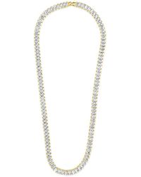 Sterling Forever - 14k Plated Cz Marisol Tennis Necklace - Lyst