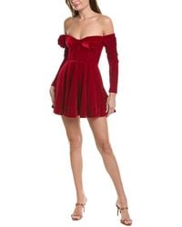Bardot - Sigma Velour Mini Dress - Lyst
